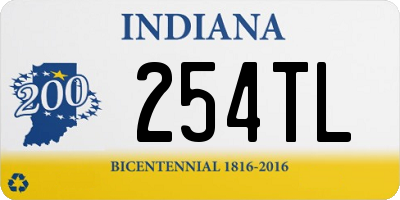 IN license plate 254TL