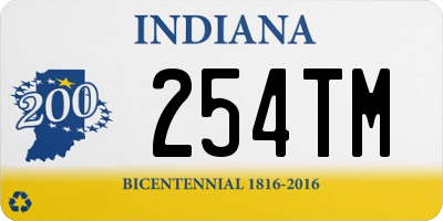 IN license plate 254TM