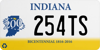 IN license plate 254TS