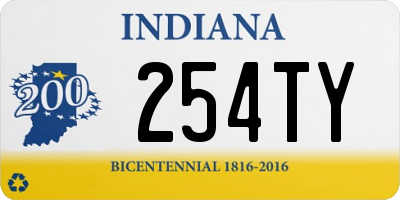 IN license plate 254TY