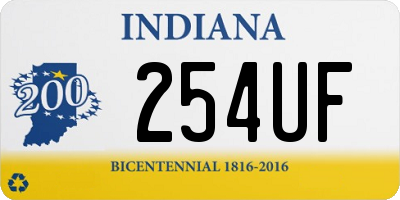 IN license plate 254UF