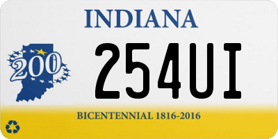 IN license plate 254UI