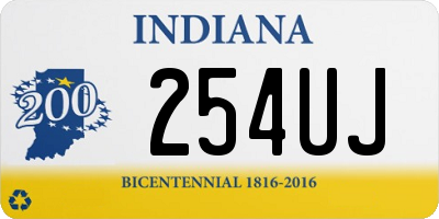 IN license plate 254UJ