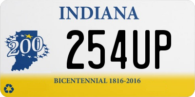 IN license plate 254UP