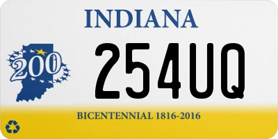 IN license plate 254UQ