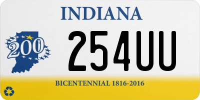 IN license plate 254UU