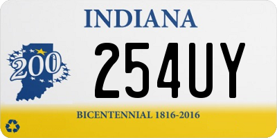 IN license plate 254UY