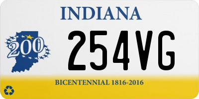 IN license plate 254VG