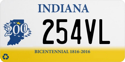 IN license plate 254VL