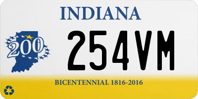 IN license plate 254VM