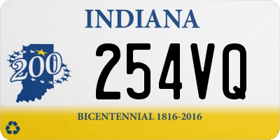 IN license plate 254VQ