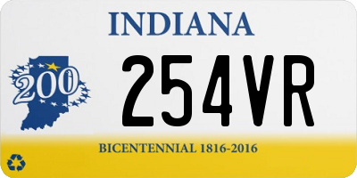 IN license plate 254VR