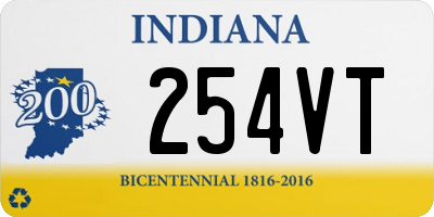 IN license plate 254VT