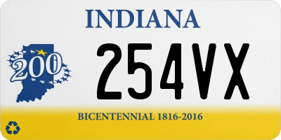 IN license plate 254VX