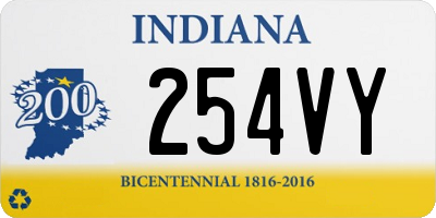 IN license plate 254VY