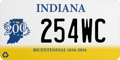 IN license plate 254WC