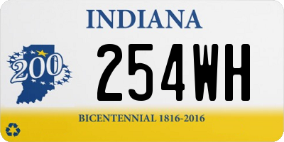IN license plate 254WH