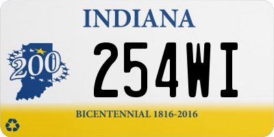 IN license plate 254WI
