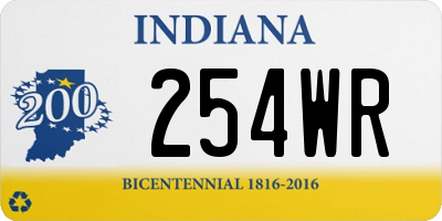 IN license plate 254WR