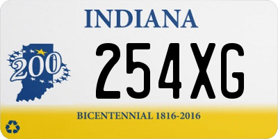 IN license plate 254XG