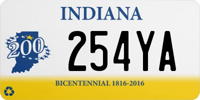 IN license plate 254YA