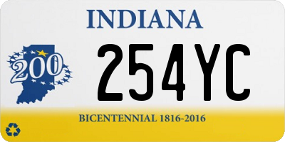 IN license plate 254YC