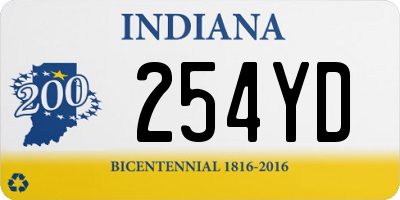 IN license plate 254YD