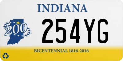 IN license plate 254YG