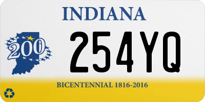 IN license plate 254YQ