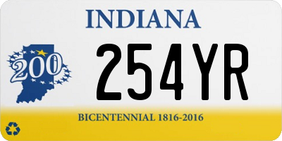 IN license plate 254YR