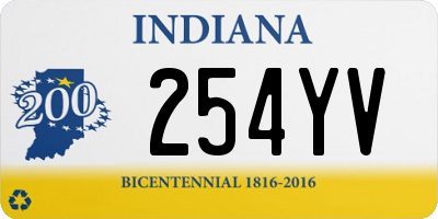 IN license plate 254YV