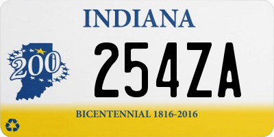 IN license plate 254ZA