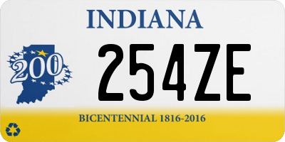 IN license plate 254ZE