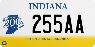 IN license plate 255AA