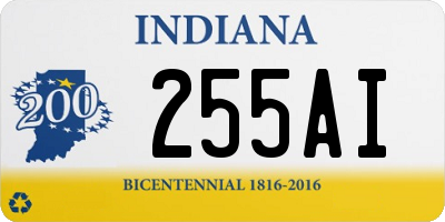 IN license plate 255AI