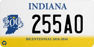 IN license plate 255AO