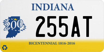 IN license plate 255AT