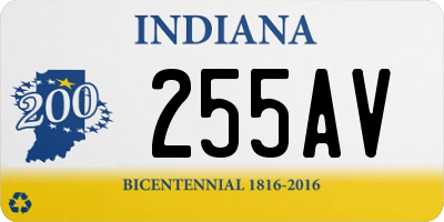 IN license plate 255AV