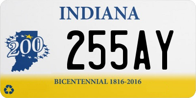 IN license plate 255AY