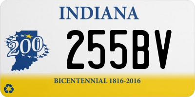 IN license plate 255BV