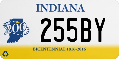 IN license plate 255BY