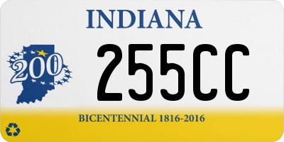 IN license plate 255CC