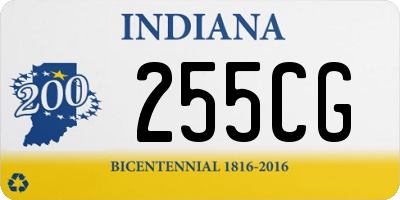 IN license plate 255CG