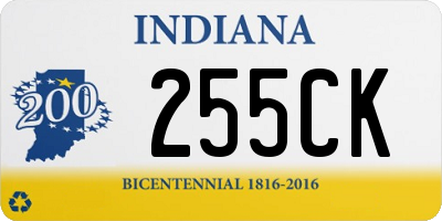 IN license plate 255CK