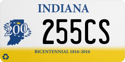 IN license plate 255CS