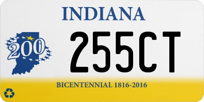 IN license plate 255CT