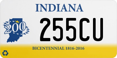 IN license plate 255CU