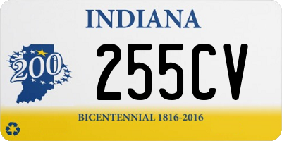 IN license plate 255CV