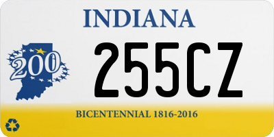 IN license plate 255CZ