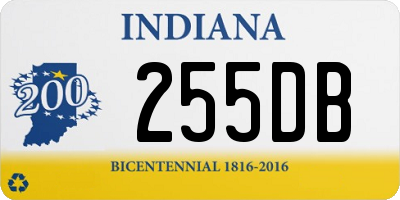 IN license plate 255DB